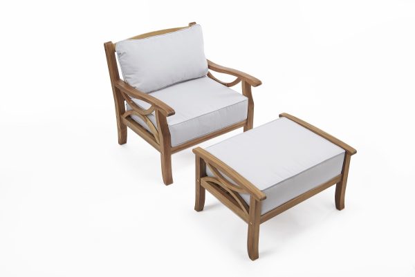 Sorrento Armchair and Stool - Natural