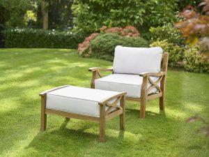 Sorrento Armchair and Stool - Natural